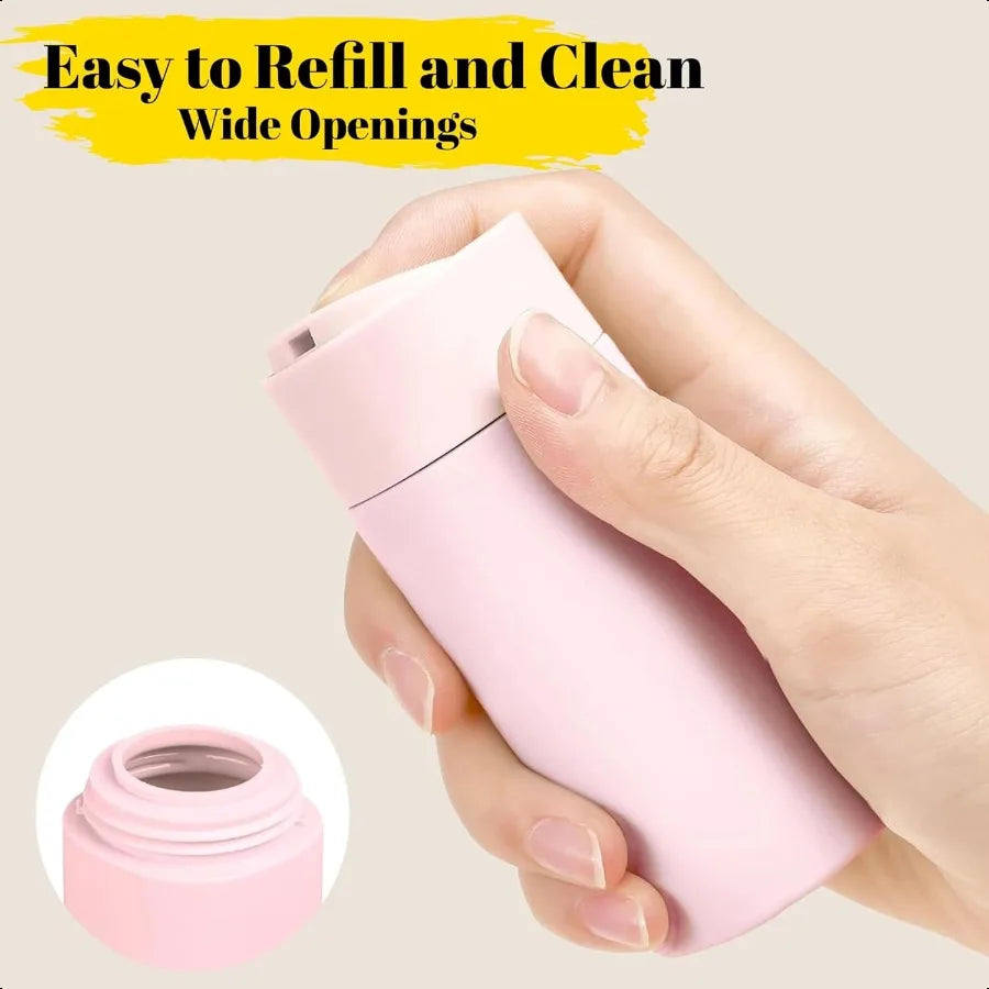 5pcs Travel Cream Dispenser Bottles Set Travel Bottles Toiletry Containers Set TSA Approved Travel Essentials