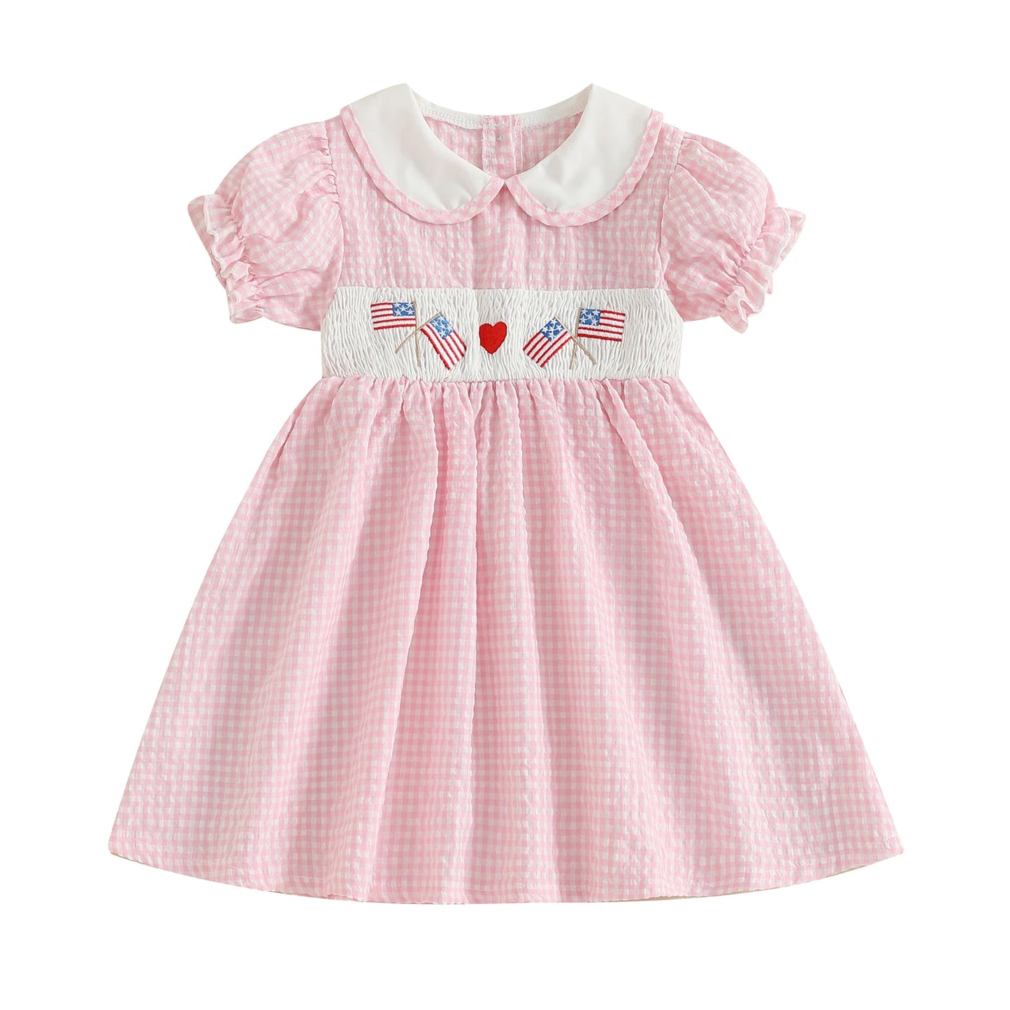 Independence Day Patriotic Dress Red White Blue Stars and Stripes Sleeveless A-Line Dress Vintage Summer Outfit for Girls