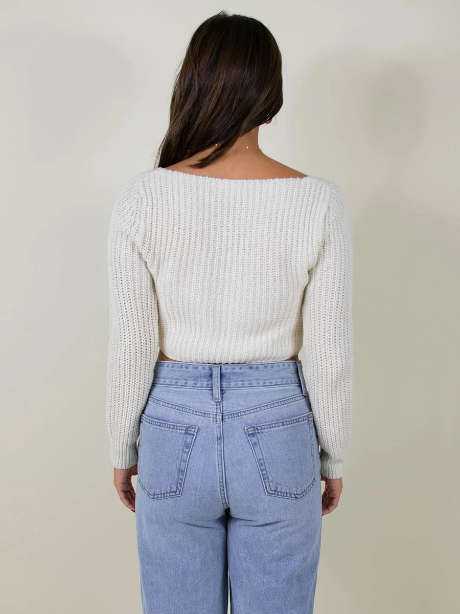 Women Knit Cardigan Long Sleeve V Neck Buckled Ladies Fall Crop Tops Streetwear