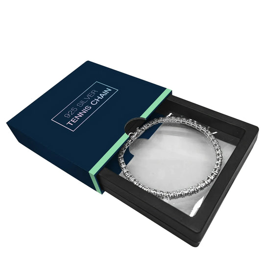 925 Sterling Silver 5.6-carat Moissanite 3mm Round Cut Women's Tennis Bracelet, 6.5-8.inches, D Color, Luxurious Romantic Design