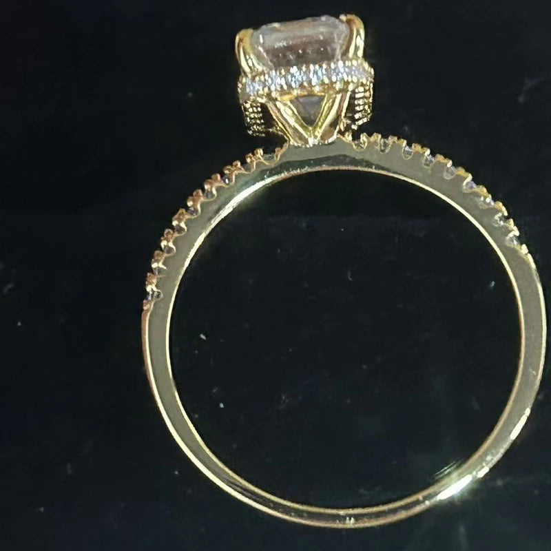 A dazzling lady's 1/2/3/4 carat moissanite engagement ring with an exquisite octagonal design, made of 925 silver plated with 18