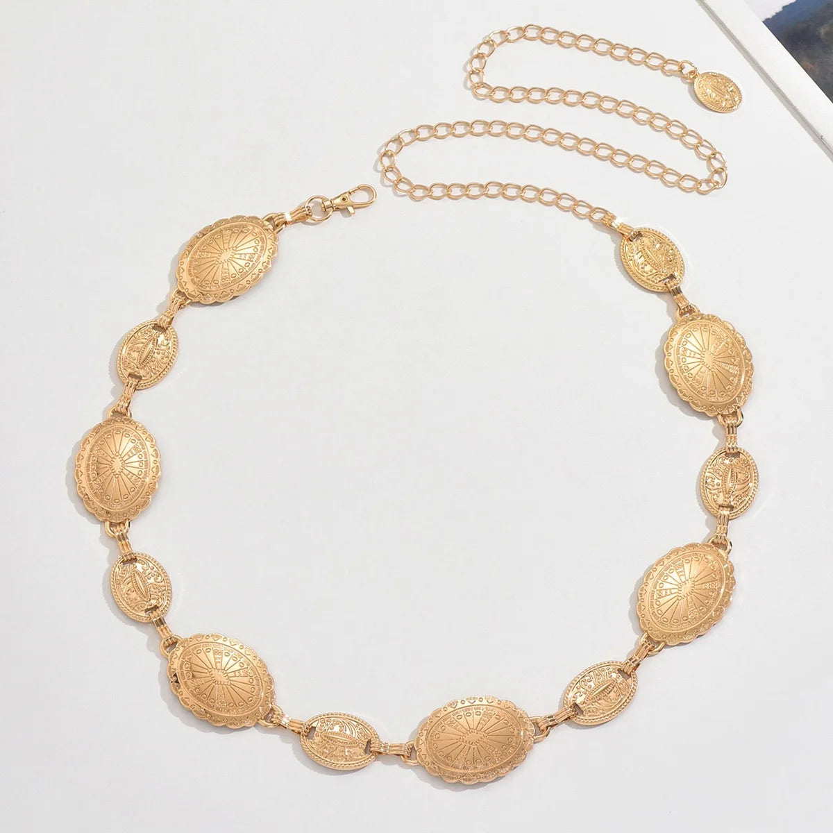 Bohemian Metal Waist Chain Single Piece Ethnic Fashion Accessory Handcrafted Detail Women Belt