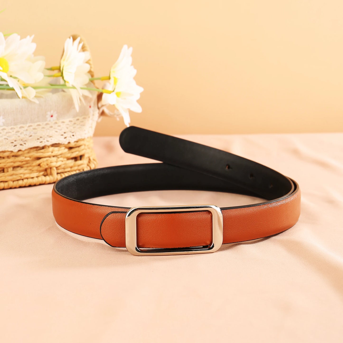 2025 New Luxury Double Sided Belt for Women 23mm Width Designer Fashion Belt Versatile Elegant and Stylish Accessory