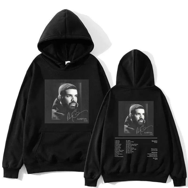 2025 vintage graphic hooded sweatshirt with character letter prints hoodies  men clothing