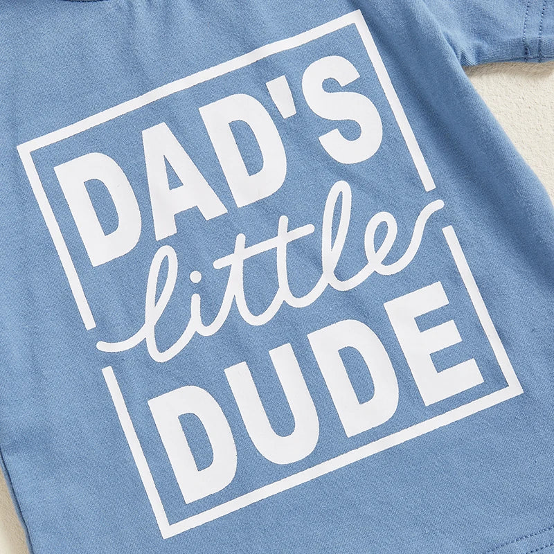 Boys Summer Outfit Sets with Short Sleeve O Neck Letter Print Tops and Solid Color Shorts - Stylish and Comfortable Summer Wear