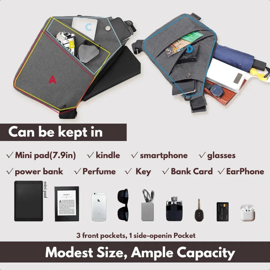 Anti Theft Travel BagAnti Theft Crossbody Bag Sling Bag Travel Crossbody Bag for Women Men