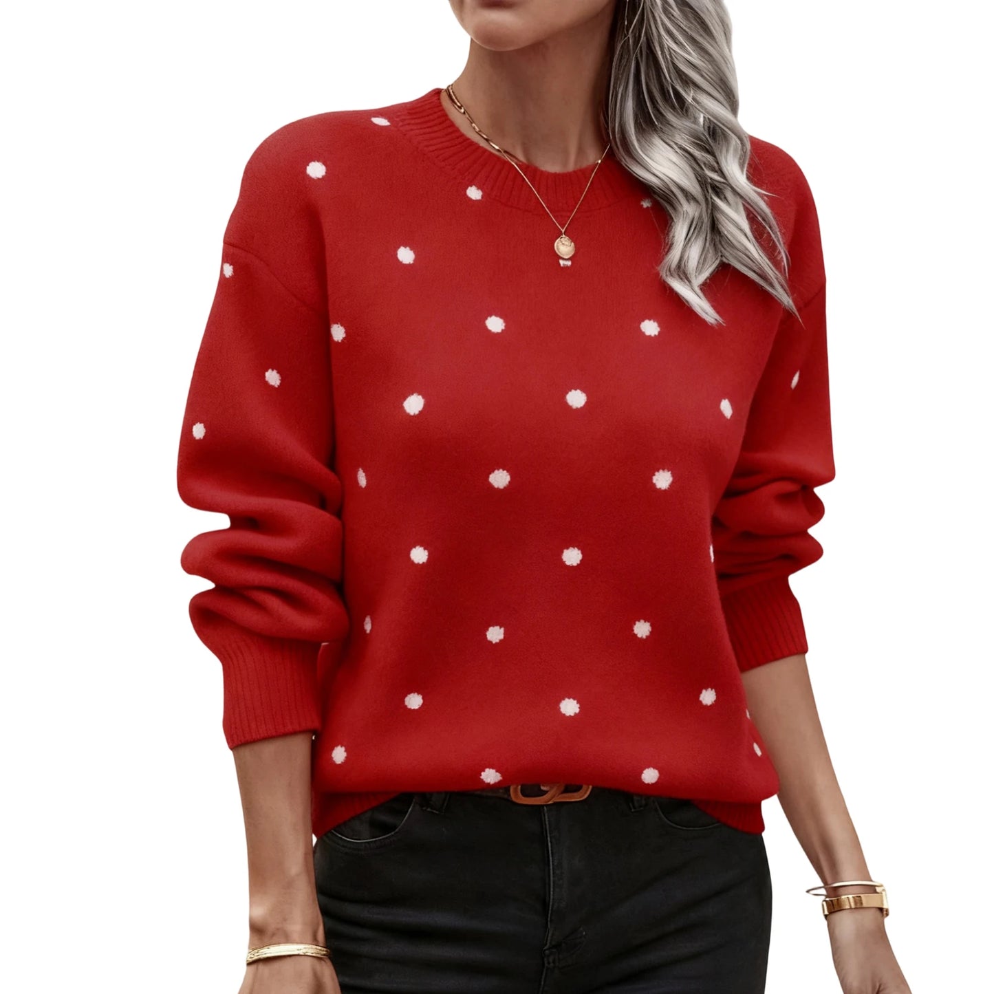 2025 Women'S Casual Round Neck Pullover Long Sleeve Sweater Top Pulls Femmes Woman Clothes Sweater For Woman Fall Clothes