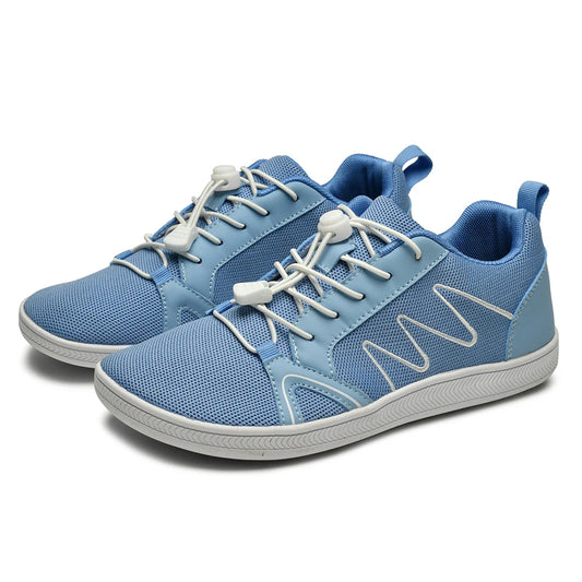 Minimalist Barefoot Shoes Non Slip Cross Trainer Shoes Breathable Wide Toe Walking Shoes Casual Mesh Sneakers for Outdoor Sports