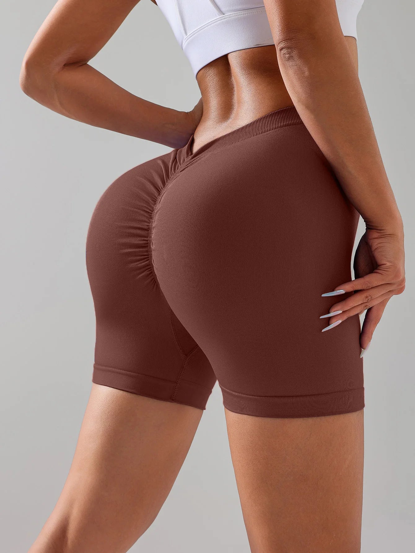 3 Pack Us Local Women's Fitness Shorts V-High Waisted Yoga Shorts,Moisture-Wicking Breathable And Stretchy