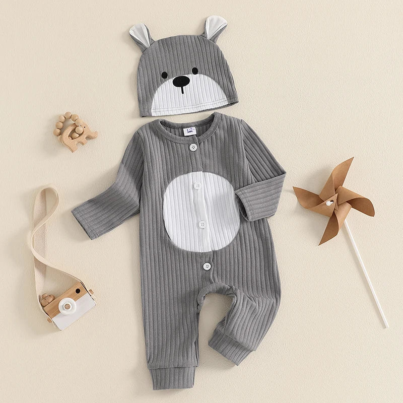 Toddler Winter  Cartoon Character Fleece Hooded Footed Pajamas with Zipper Front and Anti-Slip Soles 12-24M