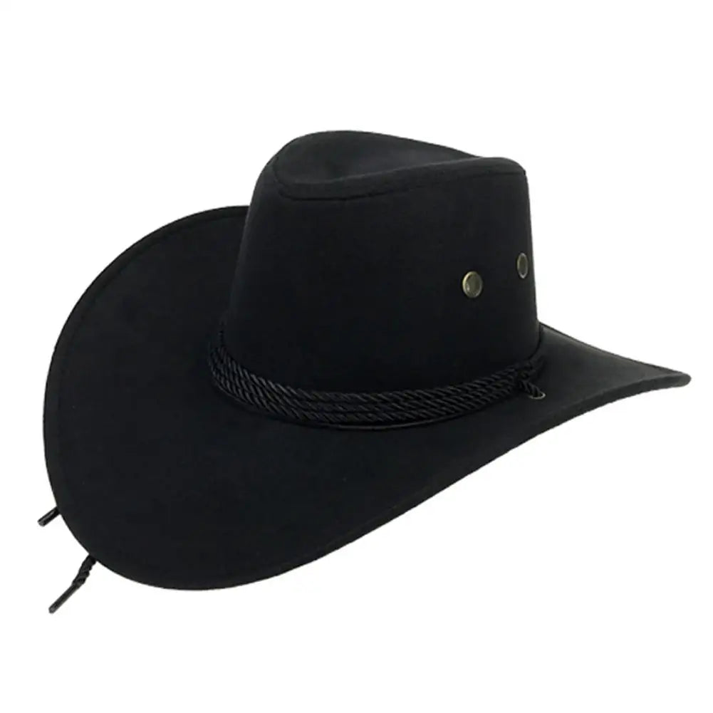 Trilby Cap with Cowboy Style - Adjustable Wide Brim Jazz Hat, Perfect for Horse Riding and Costume Accessories