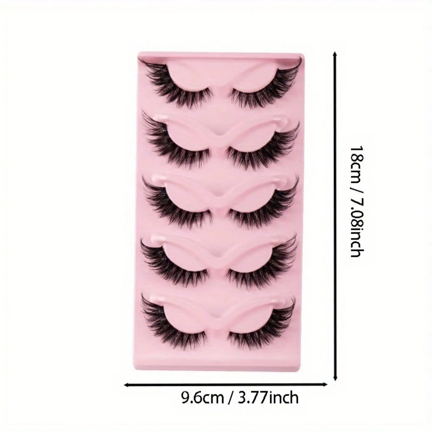 9Boxes (45Pairs) Cat Eye Lashes Fake Eyelashes Natural Long Manga Lashes Winged End Eye Elongated Eyelashes Fake Lashes Makeup