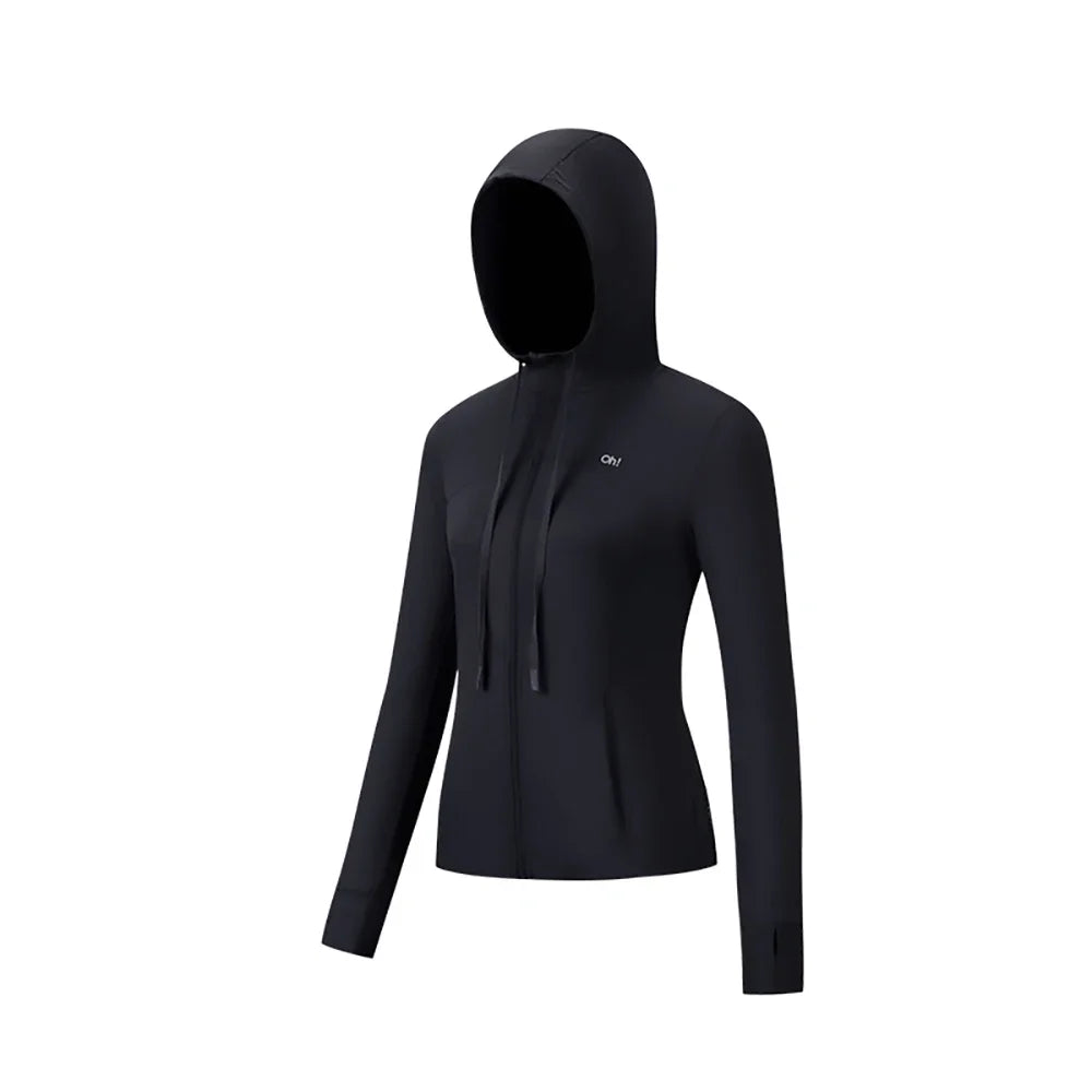OhSunny Slim Fit Jackets 2024 Spring Summer New Coolchill-160 Sun Protection Long Sleeve Yoga Coat for Women Outdoor Sports