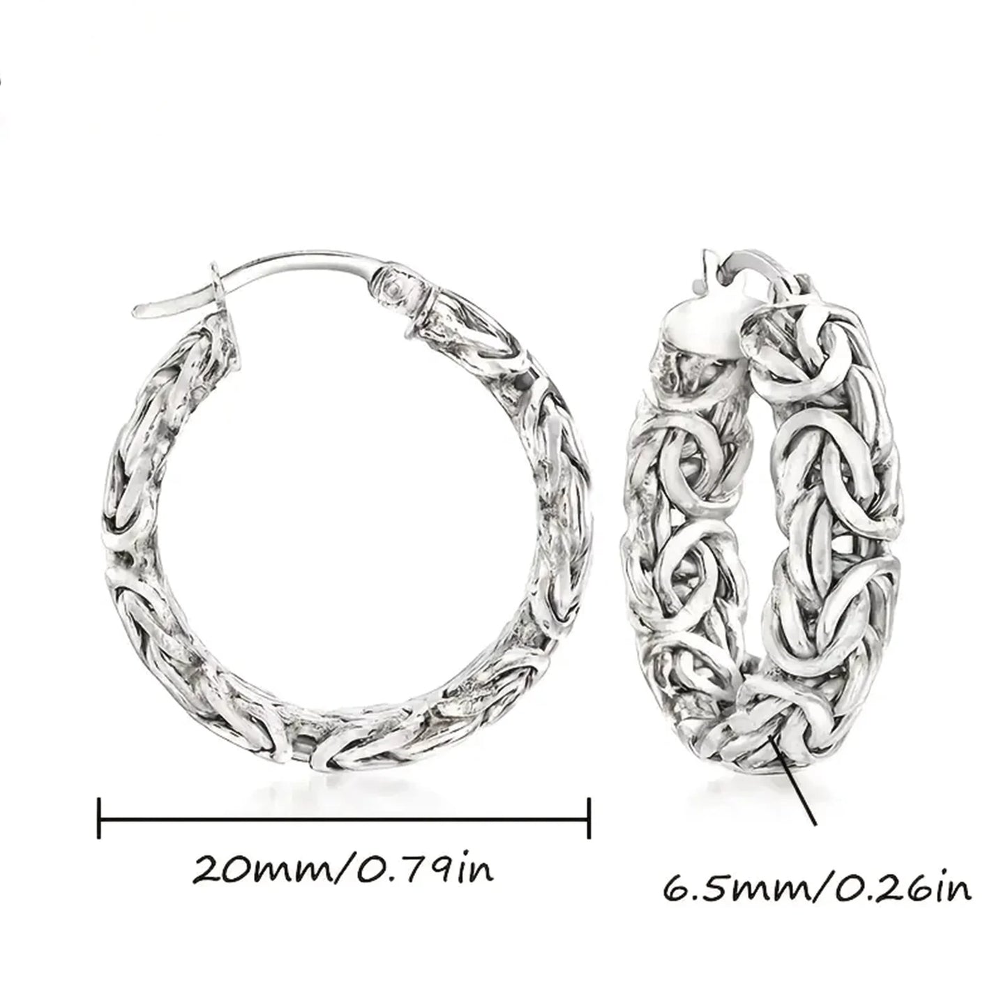 925 Silver, Straw Earrings, Byzantine Style Earrings, Men's Earrings Women's Earrings, For Any Holiday, Comes with a Boutique Gi