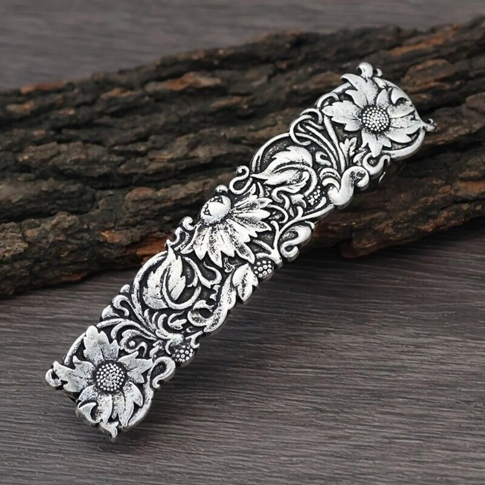 4pcs Vintage Crow Rectangular Hairclip, Hair Clip, Hair Barrettes, Vintage Viking Celtic Knot Protection Hair Clip Jewelry