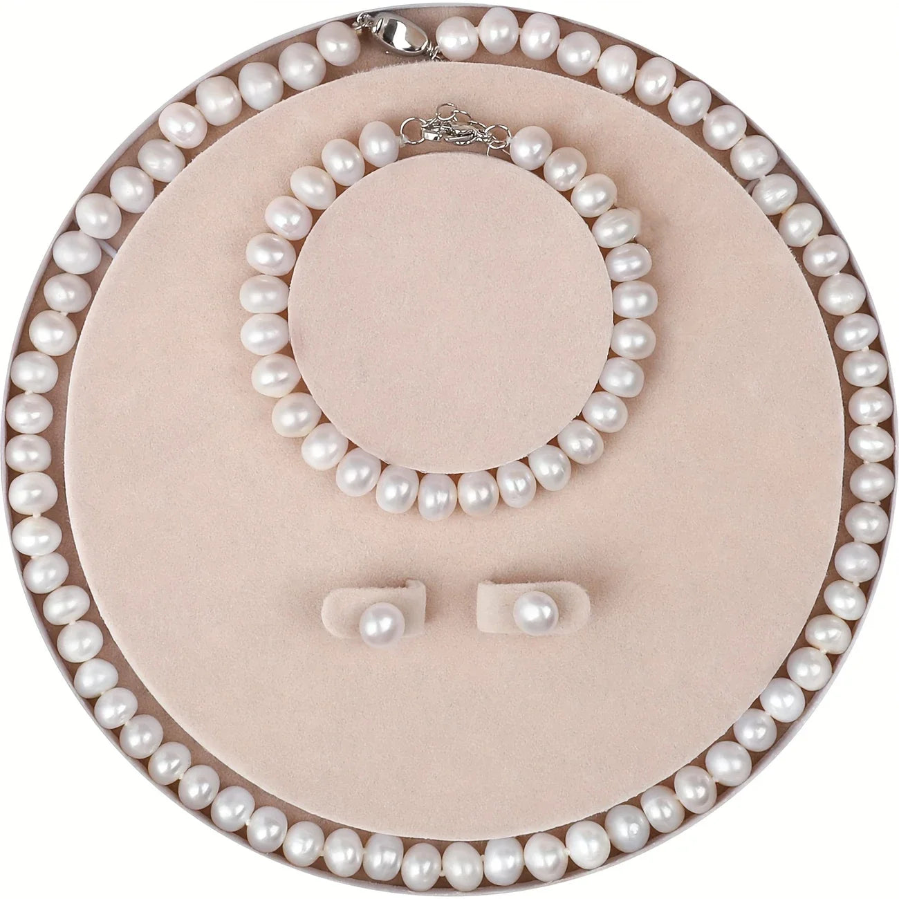 25 Sterling Silver Chain Pearl Necklace with lustrous white freshwater pearls, elegant and luxurious, Wedding Bridal Bridesmaid