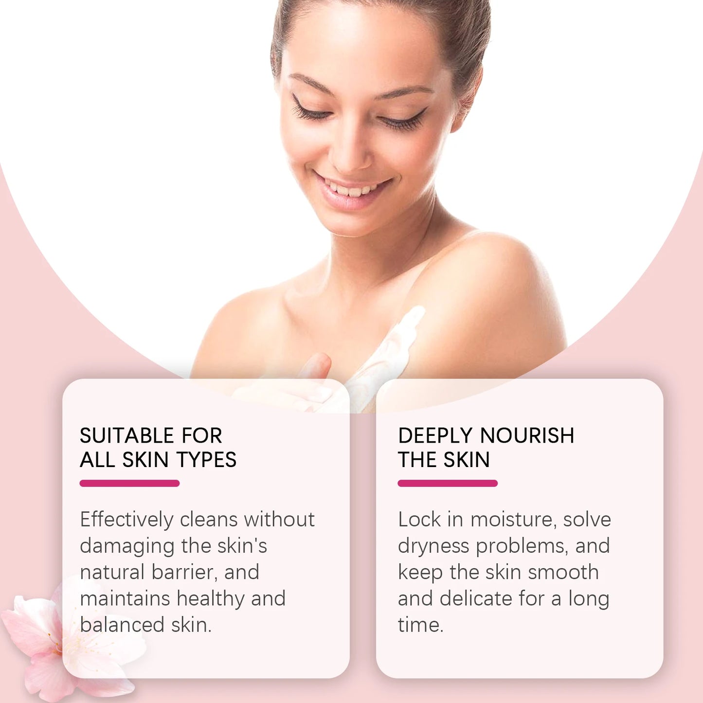 Sakura Body Hydrating Fragrance Set, Moisturizing Body Care Kits, Gentle Cleansing Skincare, Nourishing and Fragrant