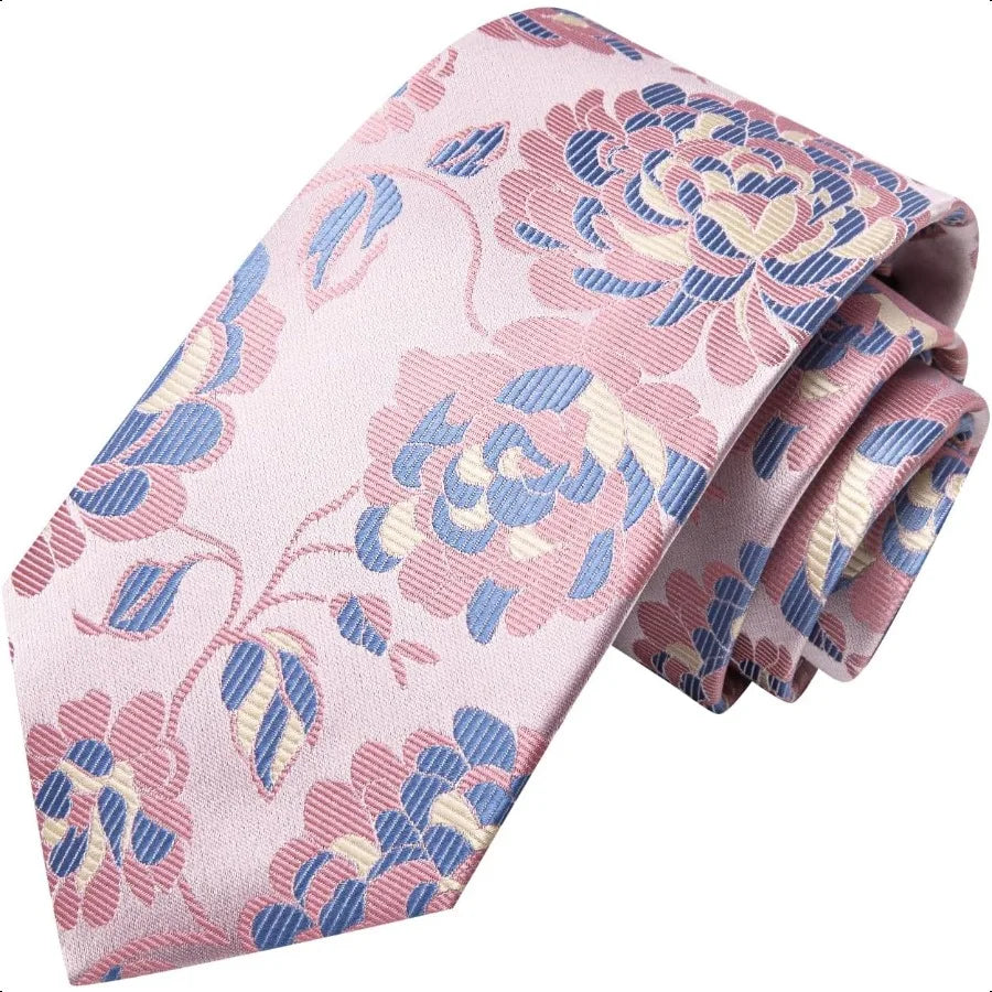 HiTie Men Ties Set Woven Necktie and Lapel Pin Pocket Square Cufflinks Sets Formal Business Wedding