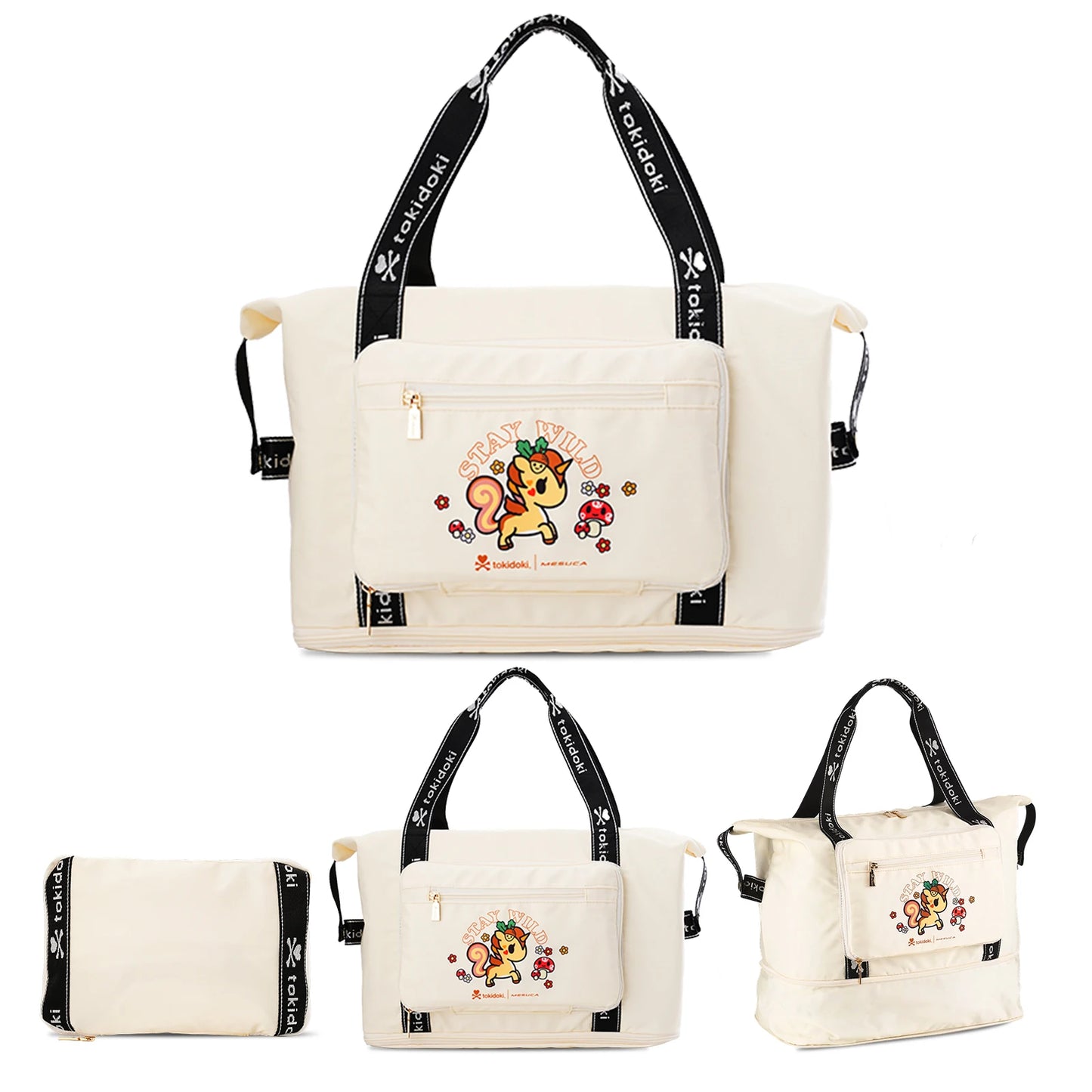 Tokidoki Unicorno Travel Luggage Bag for Short Trip Duffle Bag 40L Large Capacity Multi-functional Handbag for Sports Gym