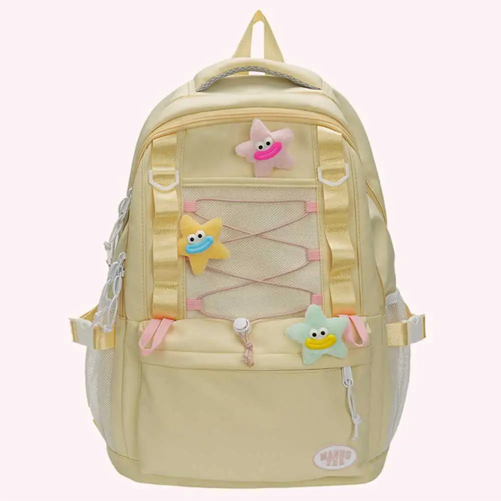 Daypack for Women Multi-Pocket Schoolbag Nylon Large Capacity Bookbag Knapsack for Travel Commuting Holiday