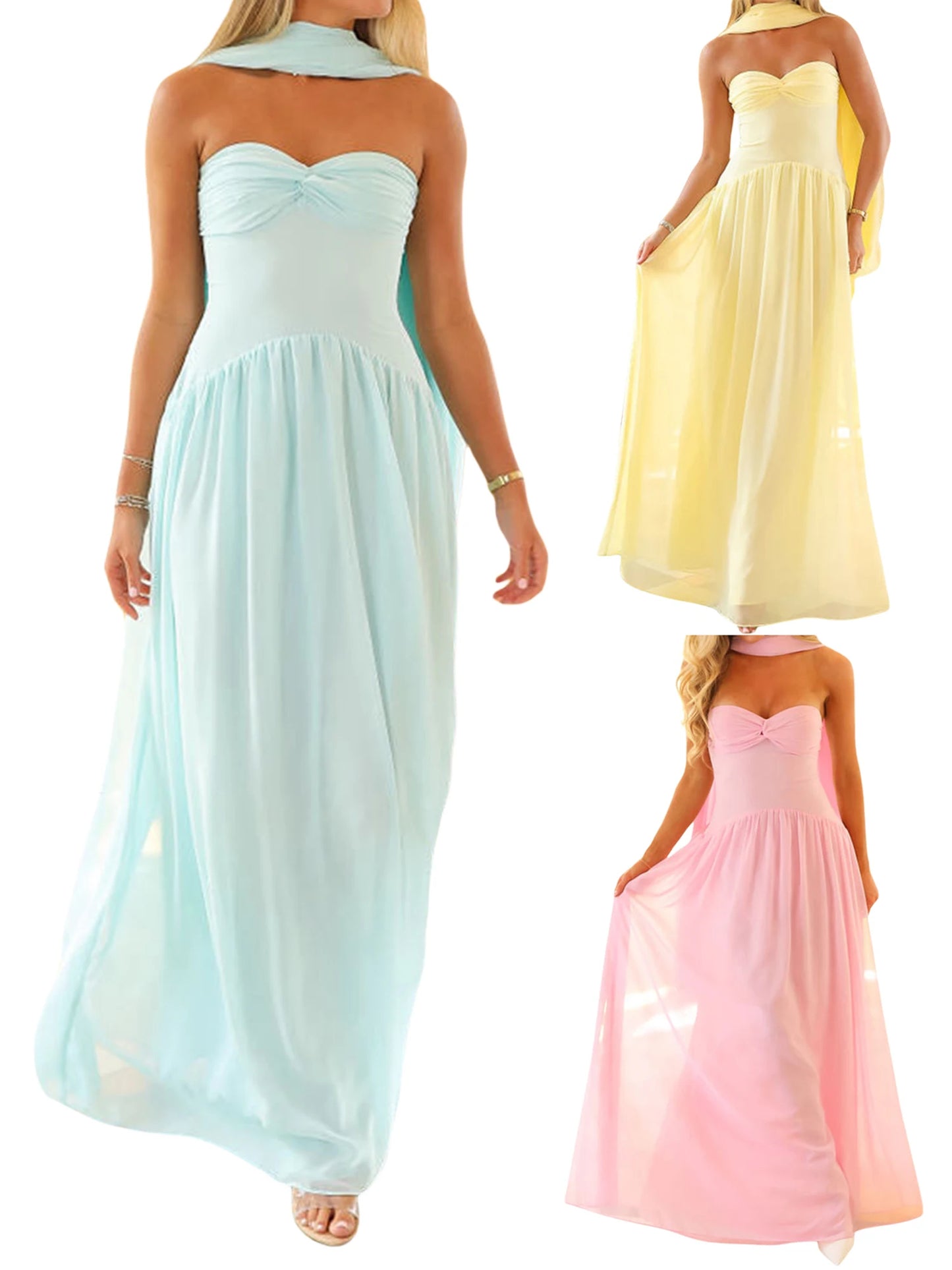 Elegant Maxi Dress with Off-Shoulder Design and Matching Belt for Women s Summer Fashion Statement