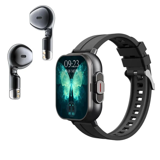 2025 D8 2" Smartwatch With Earbuds Multifunctional Bt Call NFC Pedometer For Men for iPhone Android