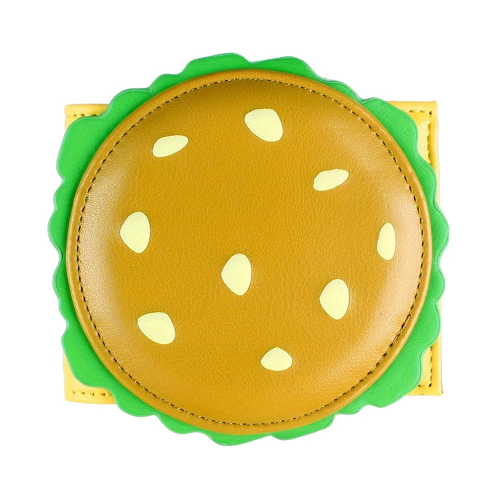 Burger Shaped Cute Wallet RFID Blocking Bifold Wallet PU Leather Coin Purse for Women Girls