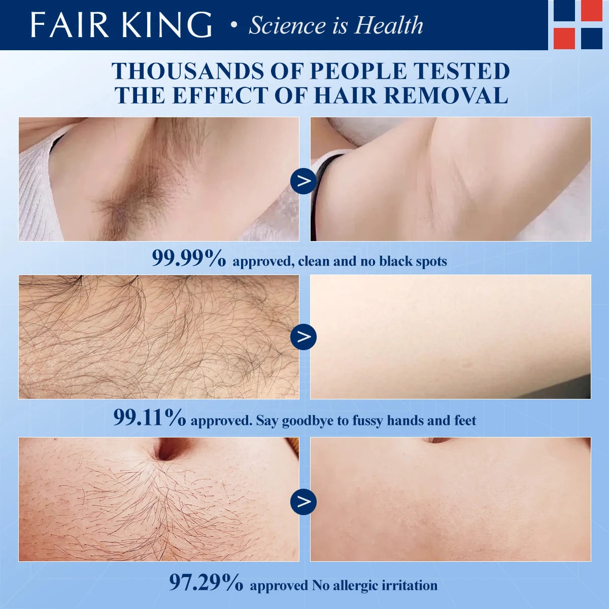 FAIR KING Depilatory Cream Men Women Herbaly Painless Hair Remover Cream For Removal Armpit Legs Hair Body Care Skin Care 40g