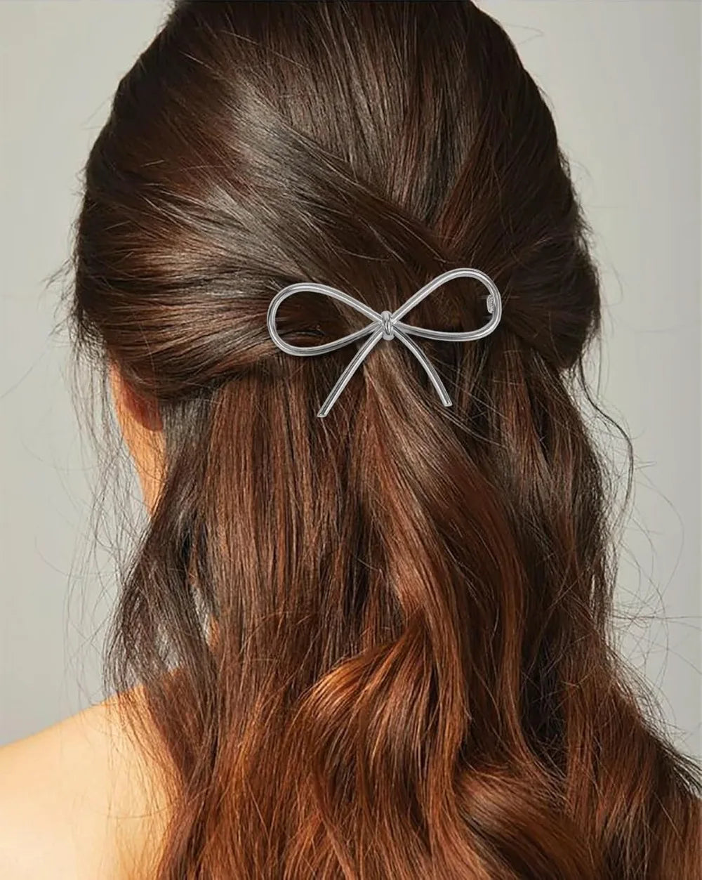 4Pcs Metal Hairpins with Chic Minimalist Bows - Simple and Stylish Hair Accessories Gift for Women and Girls