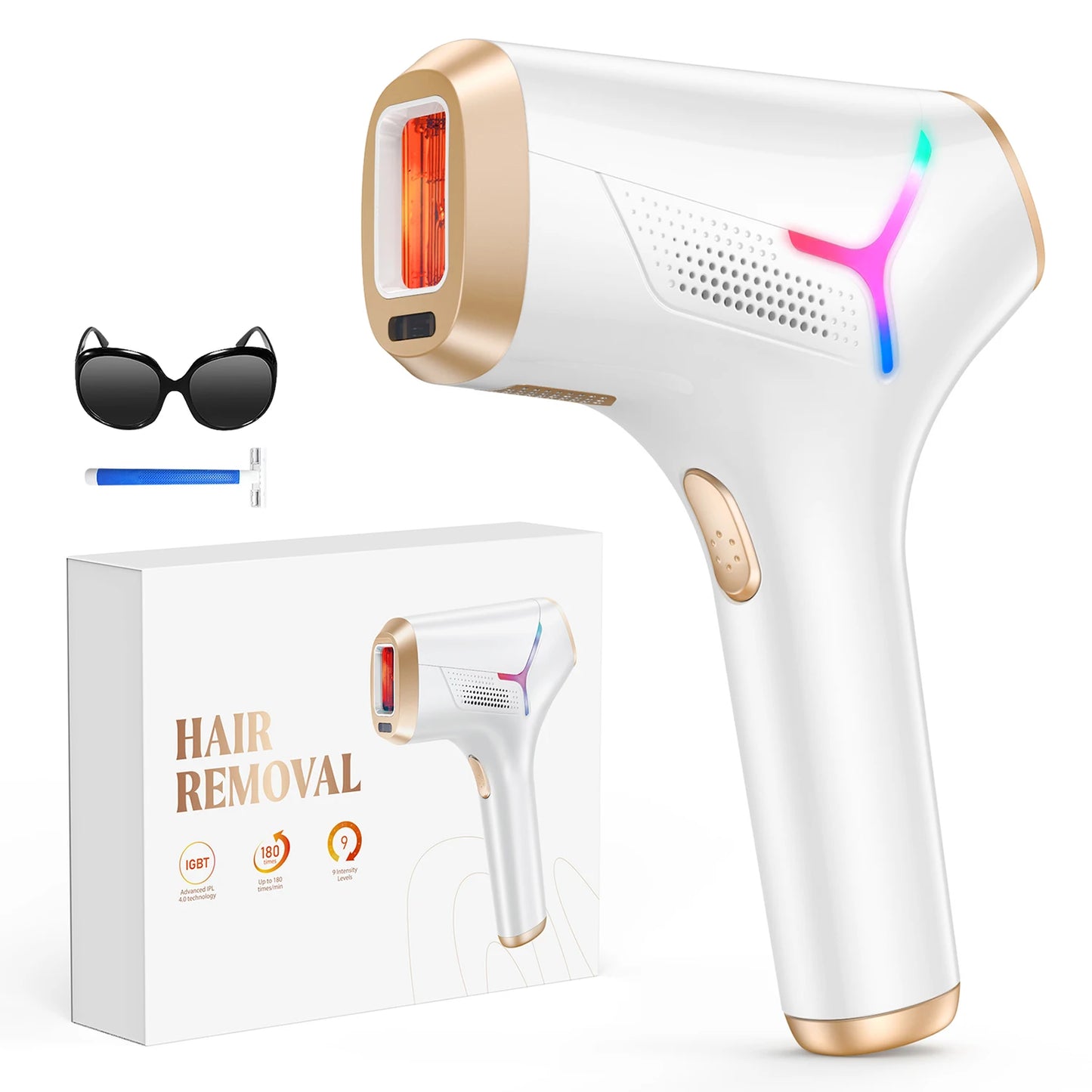 990000 Flashes Laser Hair Removal for Women and Men Body Bikini and Facial Areas Painless Permanent HairRemoval IPL Hair Removal