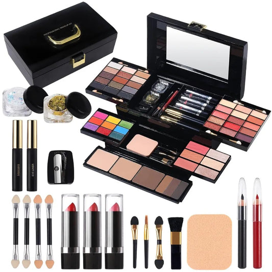 Professional Makeup Kit for Women Girl Full Kit with Mirror 60 Colors All in One Make up Gift Set Included EyeshadowBlusher Hig