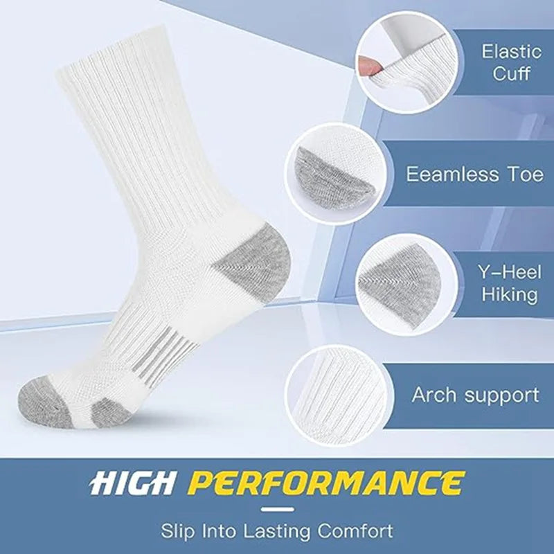 30 pairs of socks, comfortable and breathable mid-length socks (black + white + gray / 10 pairs each)