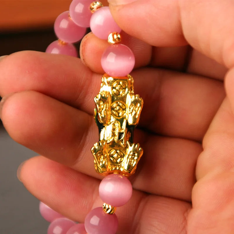 3D Gold-Plated Pixiu Bracelet for Wealth, Protection, and Good Fortune – Attract Prosperity and Ward Off Evil Energy
