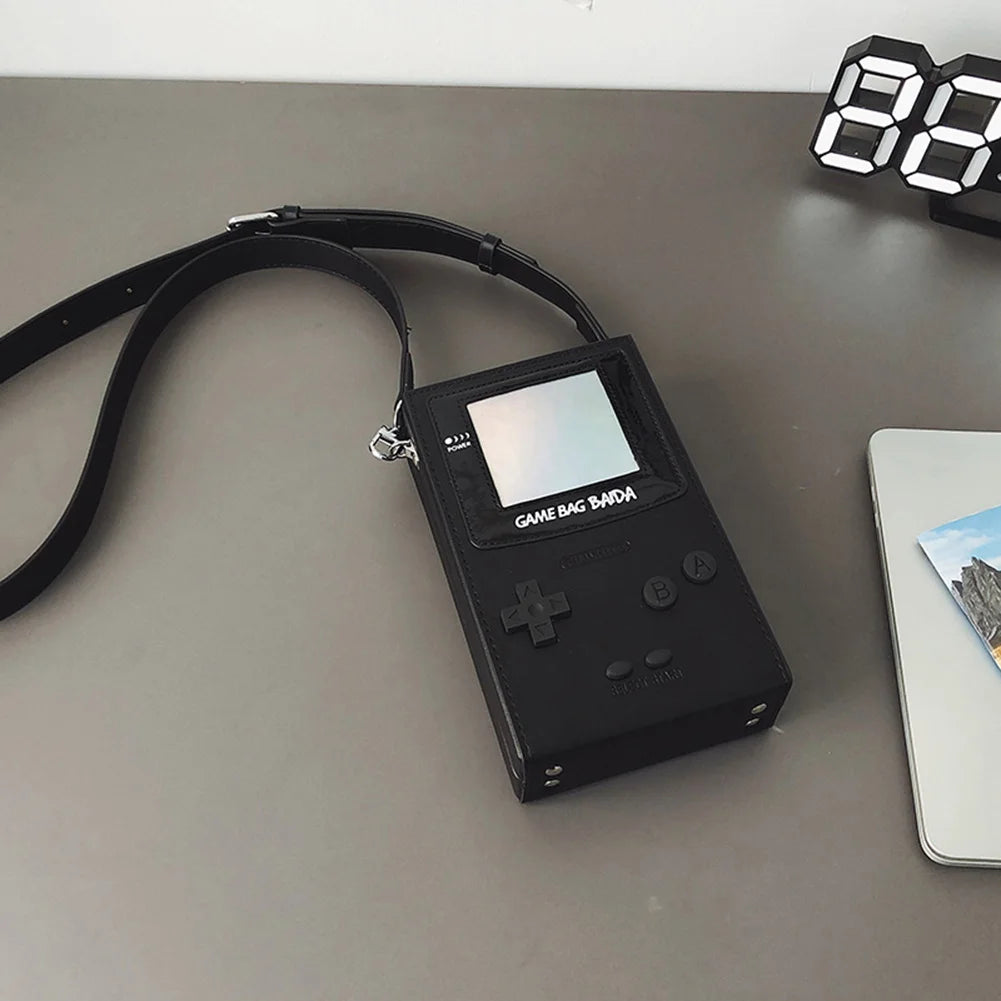 Crossbody Bag for Women Game Console Shape Messenger Bag PU Leather Adjustable Strap Small Purse for Work Travel