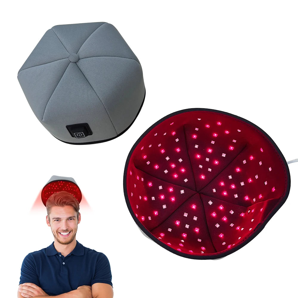 Red Light Therapy Cap for Hair Regrowth / Rejuvenation, 660nm 830nm Infrared Light Hair Thicken Device