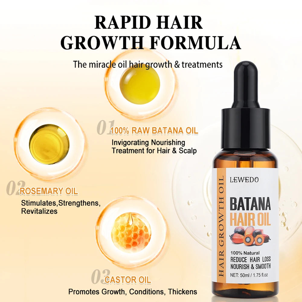 Anti-Hair Loss Batana Oil Natural Hair Conditioner Hair Growth Products Strengthen Roots Anti-Breakage Treatment US Warehouse