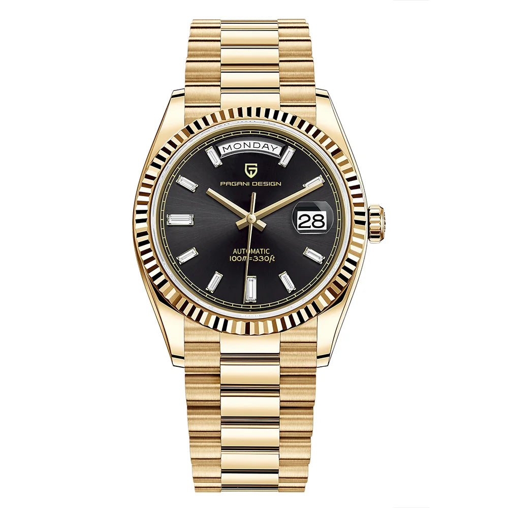 PAGANI DESIGN DD36 Gold Black Luxury Men's Mechanical Watches Automatic Watch For Men 2025 New AR Sapphire glass Wrist watch