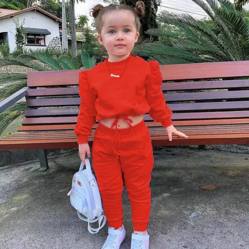 2 Pieces Kids Girls' Solid Color Hoodie & Pants Set Long Sleeve Active Outdoor 1-8 Years Fall White Light Green Pink