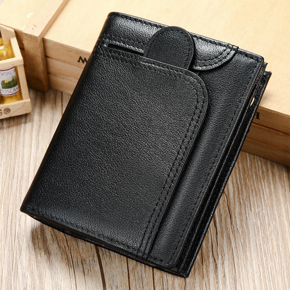 WESTAL RFID Men Wallets Genuine Leather Hasp Design Clucth Wallets for Cards Coin Purse Man Money Bags Wallet with Coin Pockets