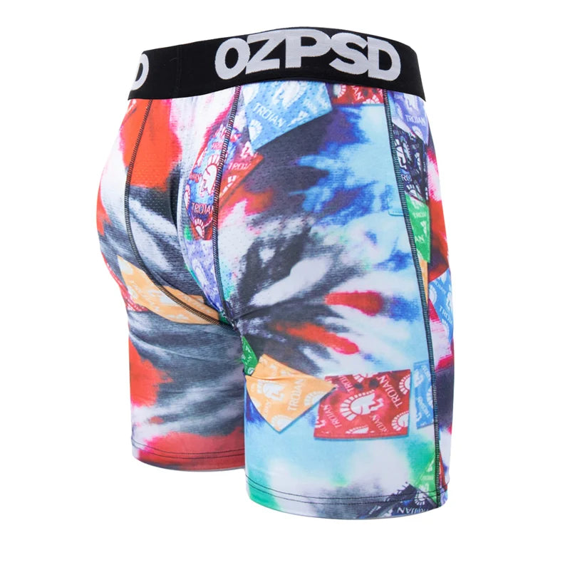 5Pcs Sexy Summer Men Boxer Underwear Breathable Printed Men's Panties Underpants Male Plus Size Man Boxer Briefs Man Boxershorts