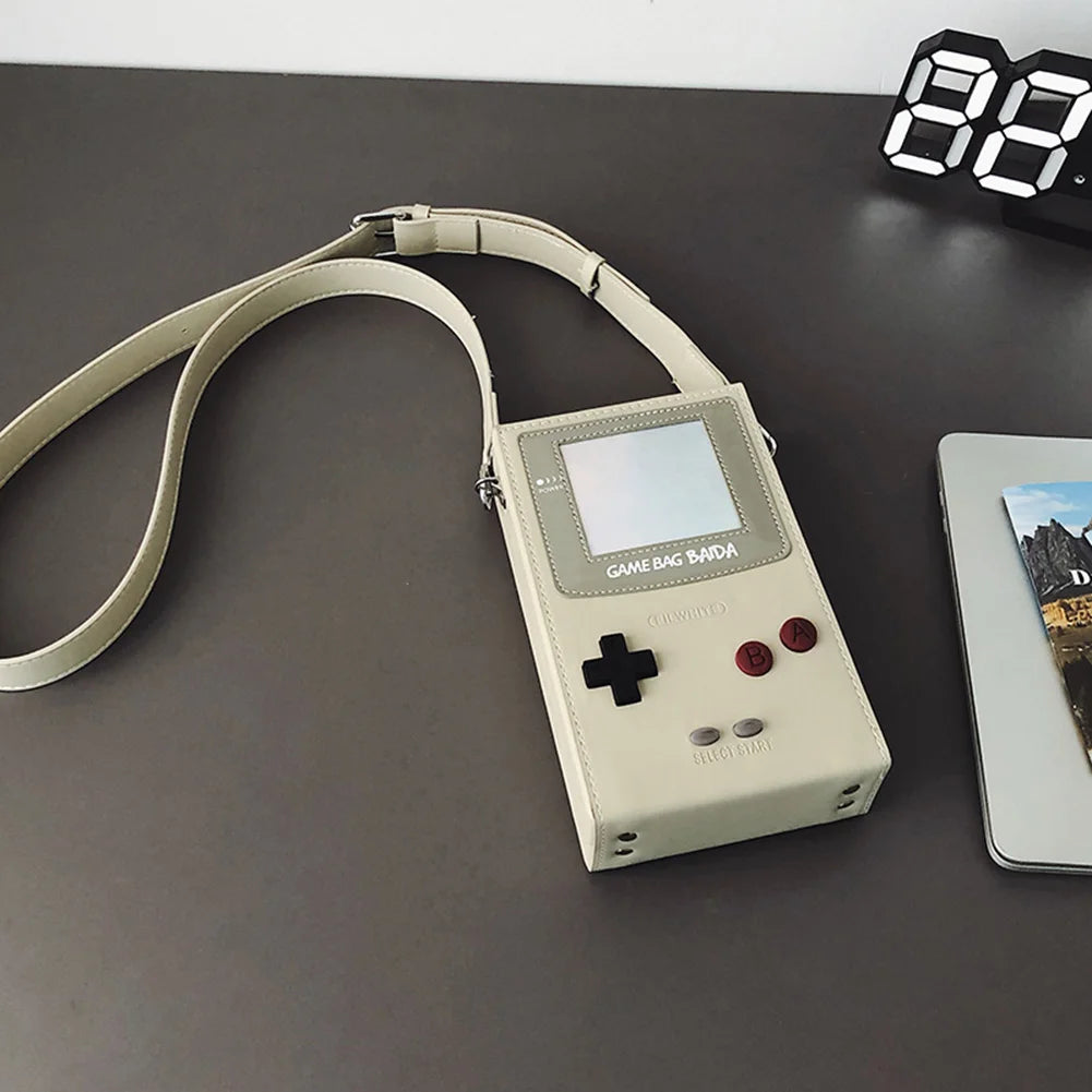 Crossbody Bag for Women Game Console Shape Messenger Bag PU Leather Adjustable Strap Small Purse for Work Travel