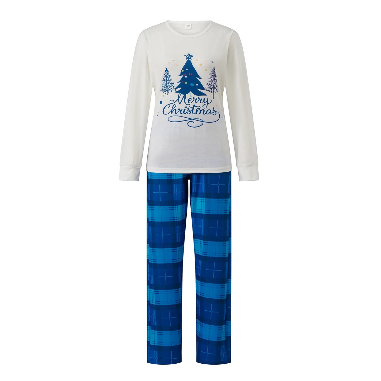 Holiday Family Matching Pajamas Set Festive Reindeer Print Tops with Striped Bottoms Sleepwear Loungewear for Christmas