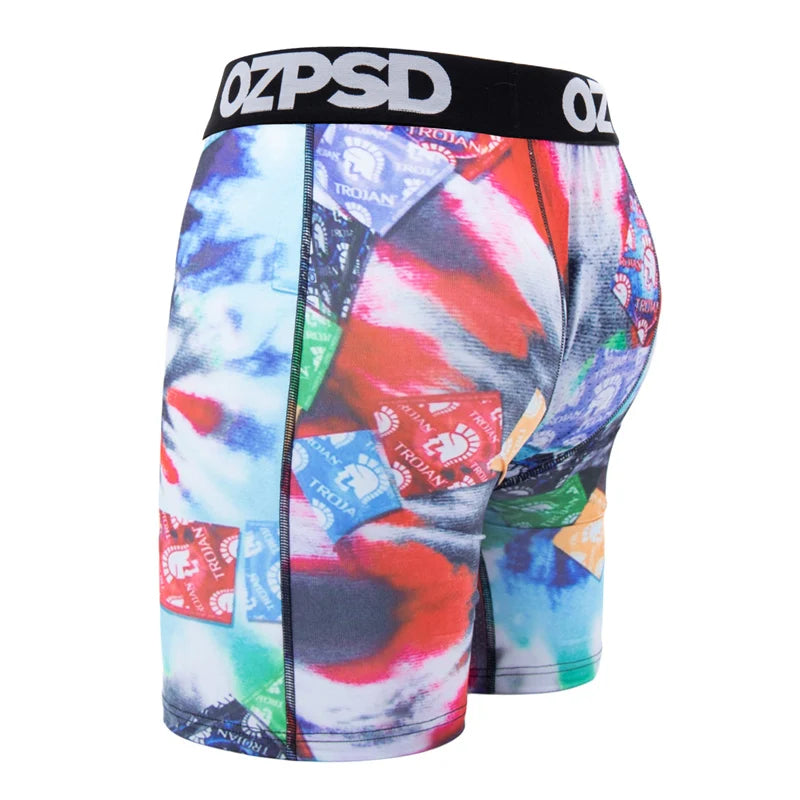 5Pcs Sexy Summer Men Boxer Underwear Breathable Printed Men's Panties Underpants Male Plus Size Man Boxer Briefs Man Boxershorts