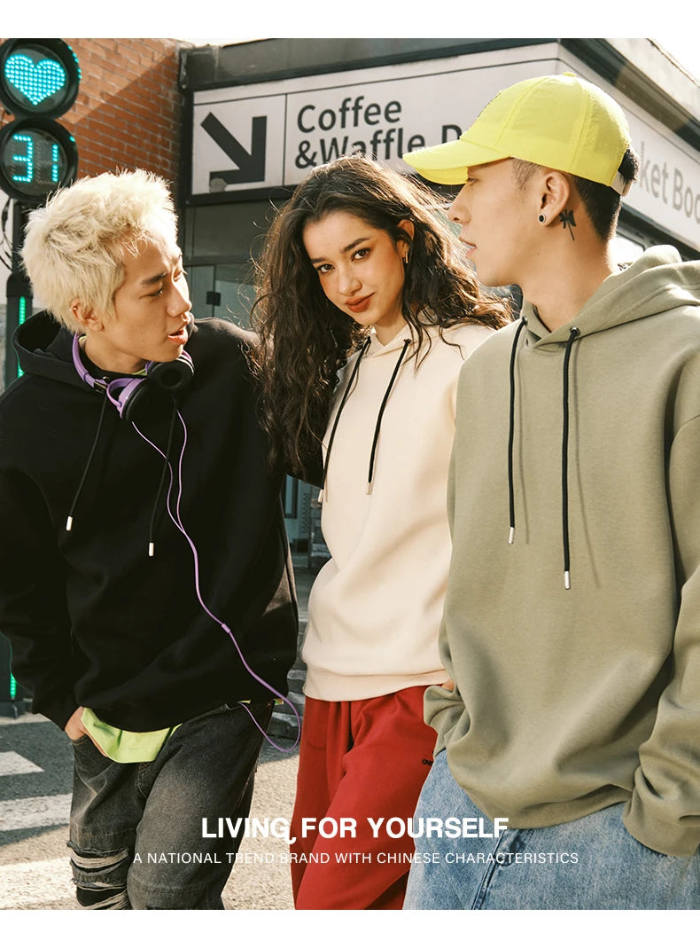 Plus Size Men'S Casual Hoodie Bold Skull Letter Print Long Sleeve Pullover with I'm Who I Am Design for Fall/Winter Wear Hoodie