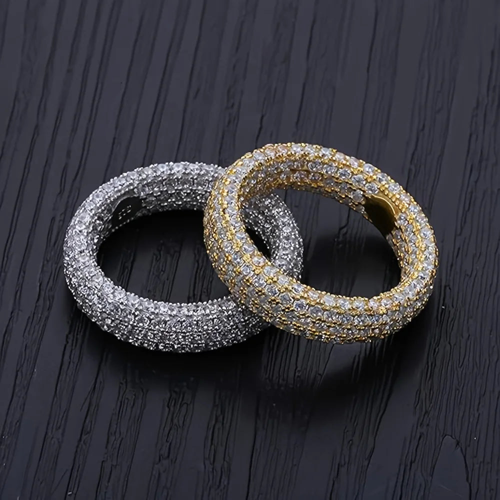 1pc S925 Sterling Silver with 5A Zirconia Sterling Silver Wedding Band Ring. Unisex, Gemstone Jewelry | Gifts for Mother | Gifts