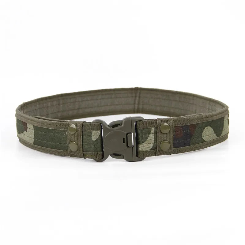 New Convas Belts Quick Release Tactical Belt Fashion Men Canvas Waistband Outdoor Hunting Camouflage Waist Strap
