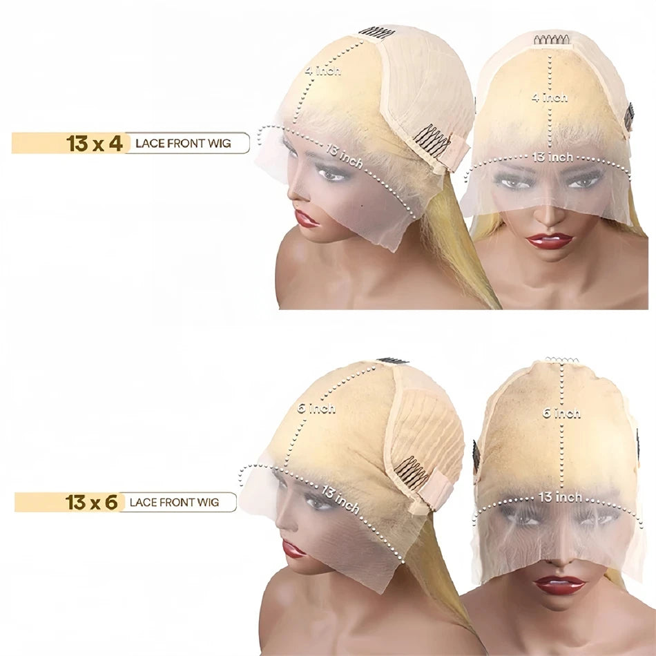 250 Density Human Hair Wigs Blonde 613 Lace Front Wigs 13x6 Straight Human Hair Lace Frontal Wig Brazilian Hair Wigs for Women