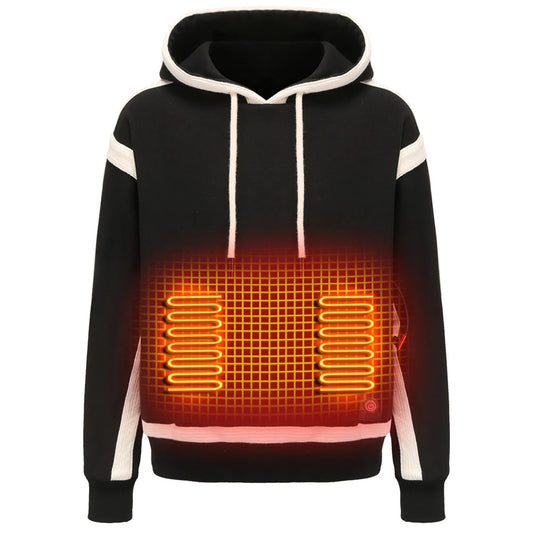 9-Zone Heating Jacket USB Sweatshirts Long Sleeve Streetwear Loose Coats Cozy USB Rechargeable 3 Heat Levels for Winter M-4XL