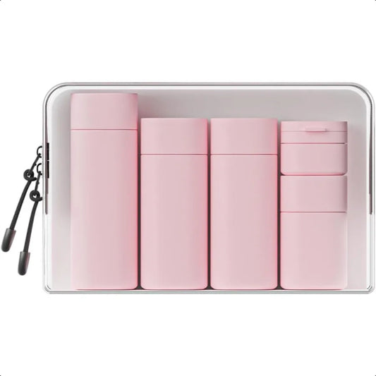 5pcs Travel Cream Dispenser Bottles Set Travel Bottles Toiletry Containers Set TSA Approved Travel Essentials
