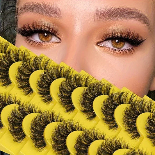 30 Pairs 3-Pack 3D Fake Lashes Fluffy Soft Wispy Volume Natural long E-girls False Eyelashes Eye Lashes Reusable lashes Makeup